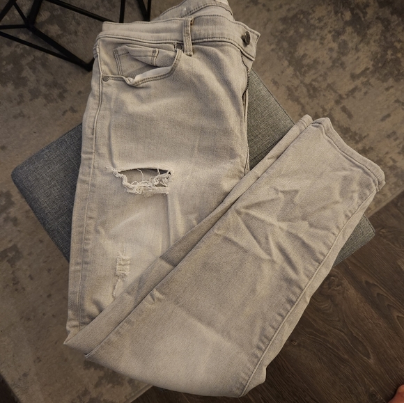 Ankle denim jeans - light grey, size 31 skinny - Picture 1 of 4